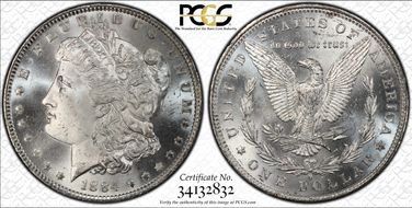 1884-O $1 VAM 6, O/O MS66