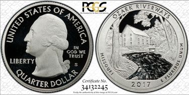 2017-S 25C Ozark NP-Silver PR68DCAM