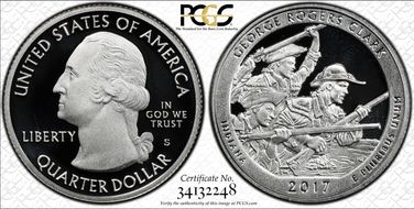 2017-S 25C George R. Clark NP-Silver PR70DCAM