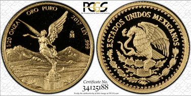 2017-Mo 1/20 oz Libertad Gold First Strike PR69DCAM