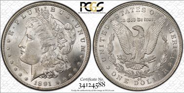1891-CC $1 MS62