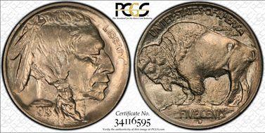 1913-D 5C FS-401, 2 Feathers MS65+