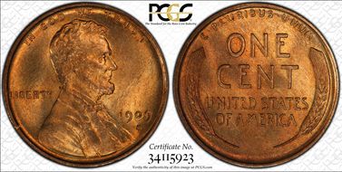1909-S 1C Lincoln MS66RD