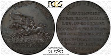 1799 Tk 1D DH-11 Cambridgeshire Newmarket MS63BN