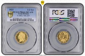 1821 1/2 Sov S-3802, WR-244 PR64+ DCAM