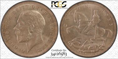 1935 Crown S-4048 .500 Silver MS65