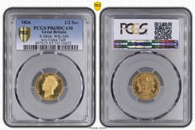 1826 1/2 Sov S-3804, WR-249 w/o Extra Tuft PR65DCAM