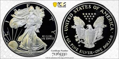 2002-W $1 Silver Eagle PR69DCAM