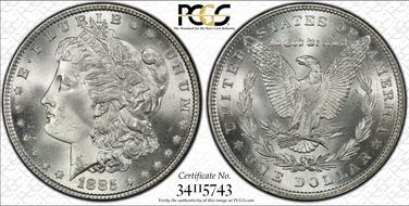 1885 $1 MS65