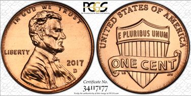 2017-D 1C Shield MS66RD