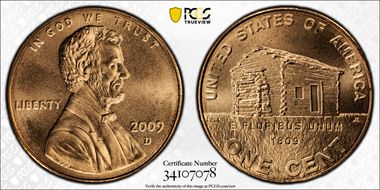 2009-D 1C Lincoln-Early Childhood Satin Finish SP69RD