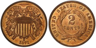 1871 2C MS66RD