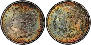 1889 $1 VAM 19A, Bar Wing MS66