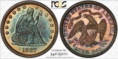 1887 25C PR66