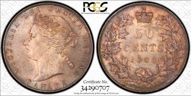 1888 50C MS64