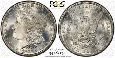 1880-S $1 MS67