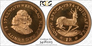 1974 Rand Gold PR67CAM