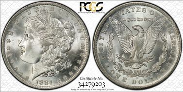 1884-O $1 MS65