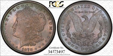 1878 7TF $1 VAM 169 MS64