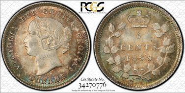 1899 5C MS65
