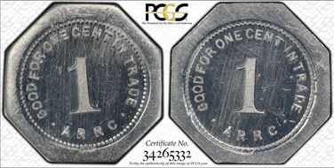 (1935-1936) 1C Alaska RRC Bingle MS64