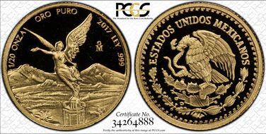 2017-Mo 1/20 oz Libertad Gold First Strike PR69DCAM