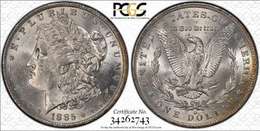1885-O $1 MS62