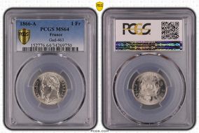 1866-A 1 Fr Gad-463 F-215 MS64