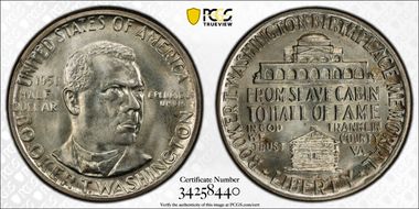 1951-D 50C Booker T. Washington MS67+