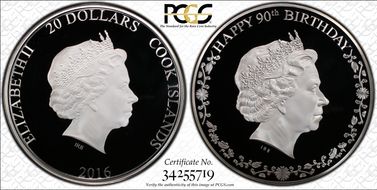 2016 $20 QE II 90th Birthday PR69DCAM