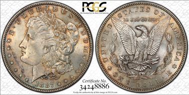 1887 $1 MS64