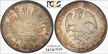 1875-Ga MC 8 R Ga55 MS64