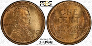 1909-S 1C Lincoln MS65RD