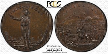 (c.1790) Tk 1/2D DH-6 Sussex, Brighton MS65BN