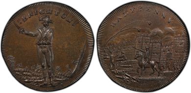 (c.1790) Tk 1/2D DH-6 Sussex, Brighton MS65BN
