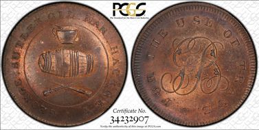 (c.1790) Tk 1/2D DH-312a Middlesex, Hackney MS64RB