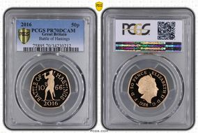 2016 50p S-H32 Battle of Hastings Au PR70DCAM