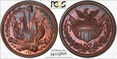 (1861-65) Token F-163/352 Copper Union MS64RB