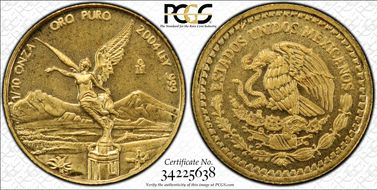 2004-Mo 1/10 oz Libertad Gold MS68