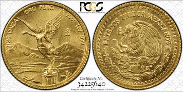 2000-Mo 1/20 oz Libertad Au MS68