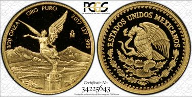 2017-Mo 1/20 oz Libertad Gold First Strike PR69DCAM