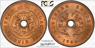 1944 1/2D MS65RD