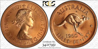 1960 Y. (p) 1/2D PR65RD