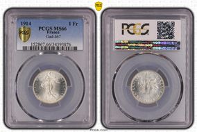 1914 1 Fr Gad-467 F-217 MS66