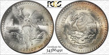 1987-Mo Onza Libertad Ag - DDO MS67