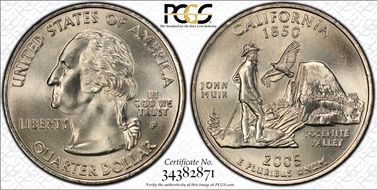 2005-P 25C California MS68