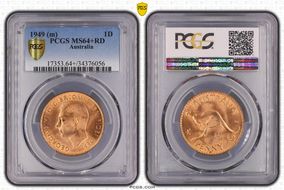 1949 (m) 1D MS64+ RD