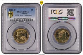 2010-C $1 100th Anniversary MS66