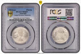 1953(m) Florin Large Reverse Denticles MS65