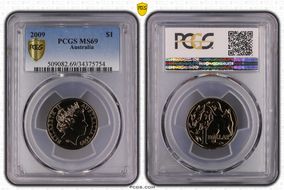 2009 $1 MS69